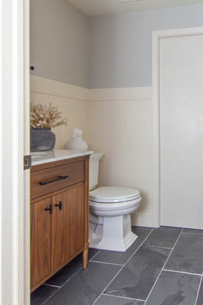 Beautiful DIY Half Bath Makeover Before and After - Inspiration For Moms